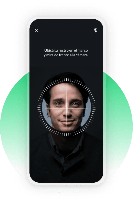Smartphone with facial recognition interface